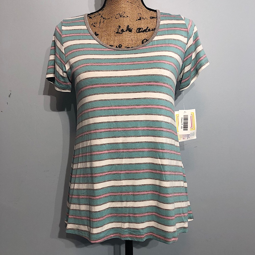 NWT! 90's Style Striped LuLaRoe Classic T XS